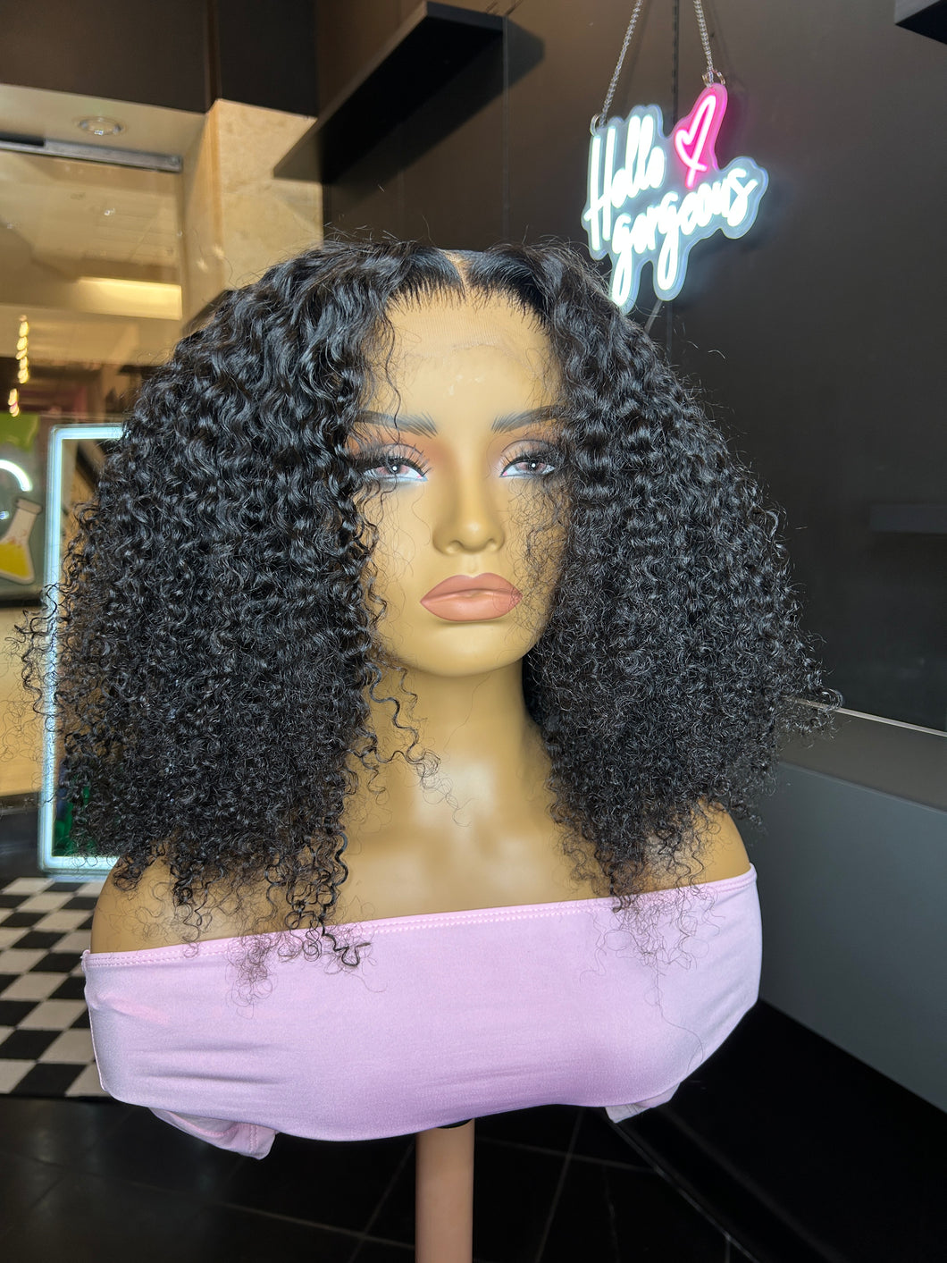 16in Cambodian curly wig 5x5 closure