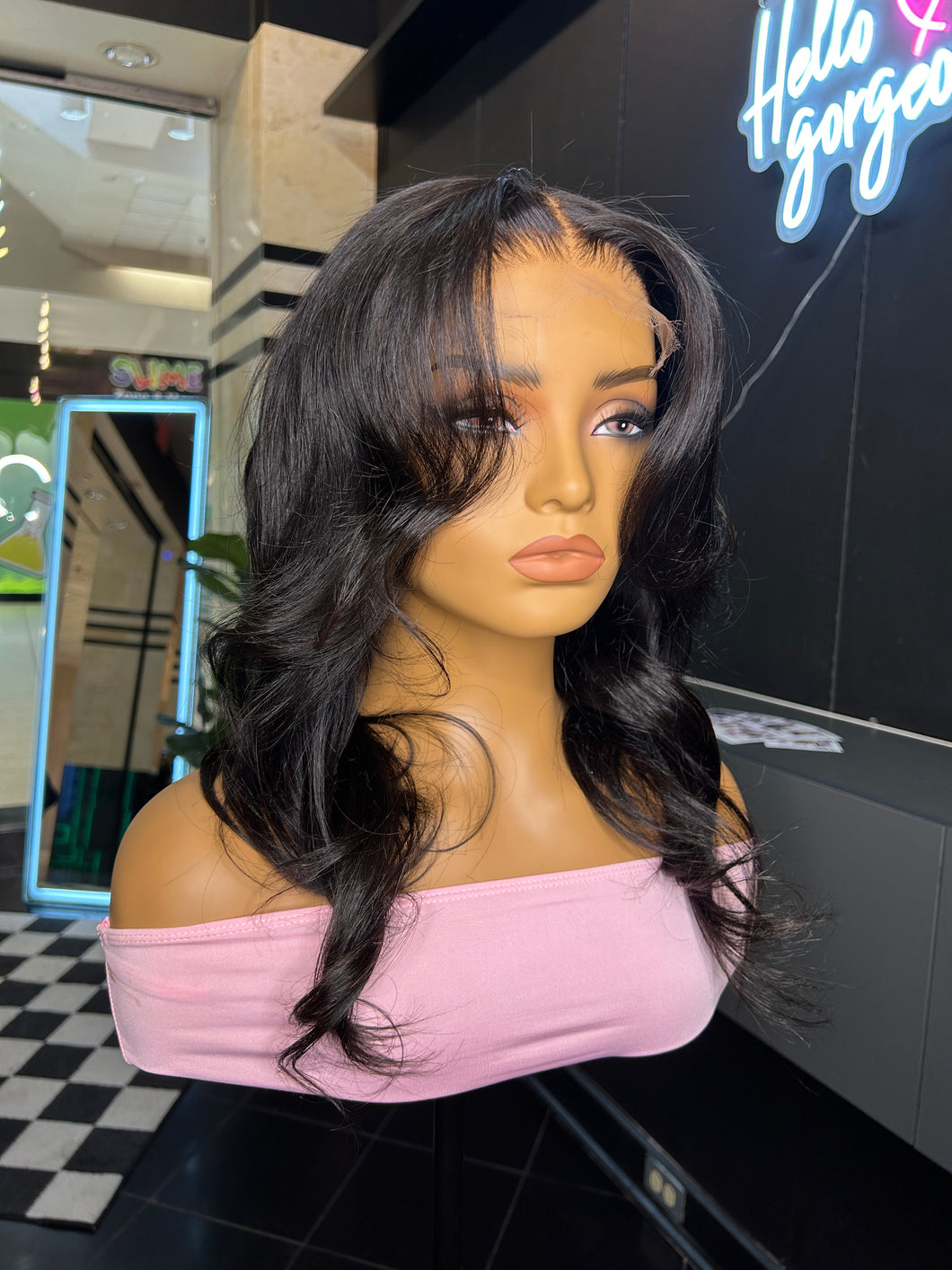 16in bodywave layered wig 5x5 closure